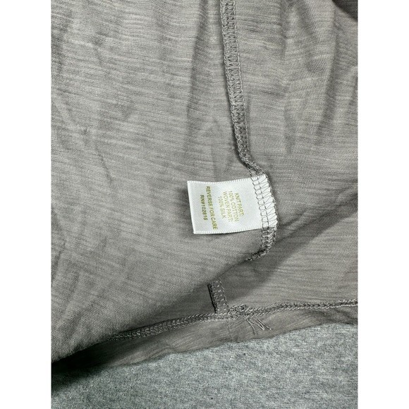 GARNET HILL cardigan Gray knit‎ cotton silk Blend ruffle M - Picture 6 of 6